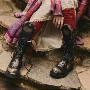 Free People A.S.98 Donovan Lace-Up Boots Womens 38 Combat Punk Grunge Y2K